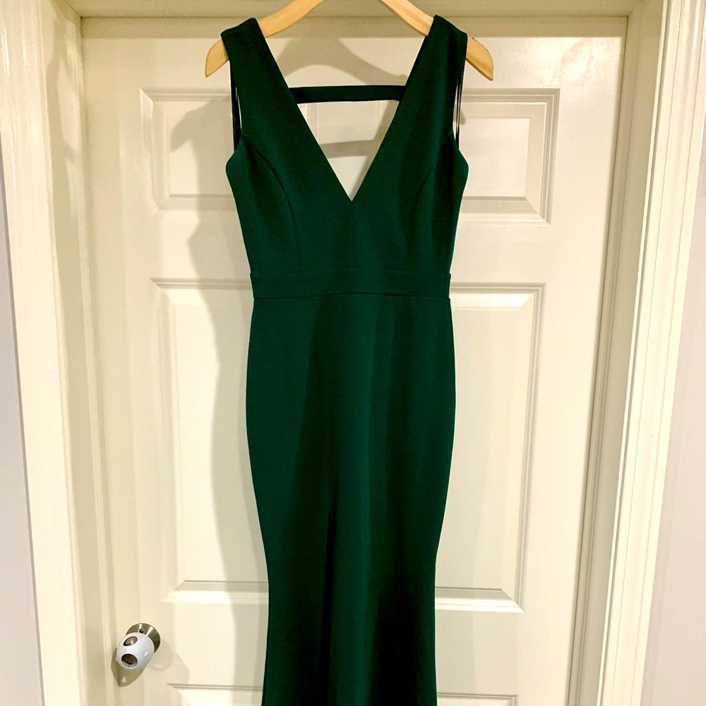 Dark green formal dress